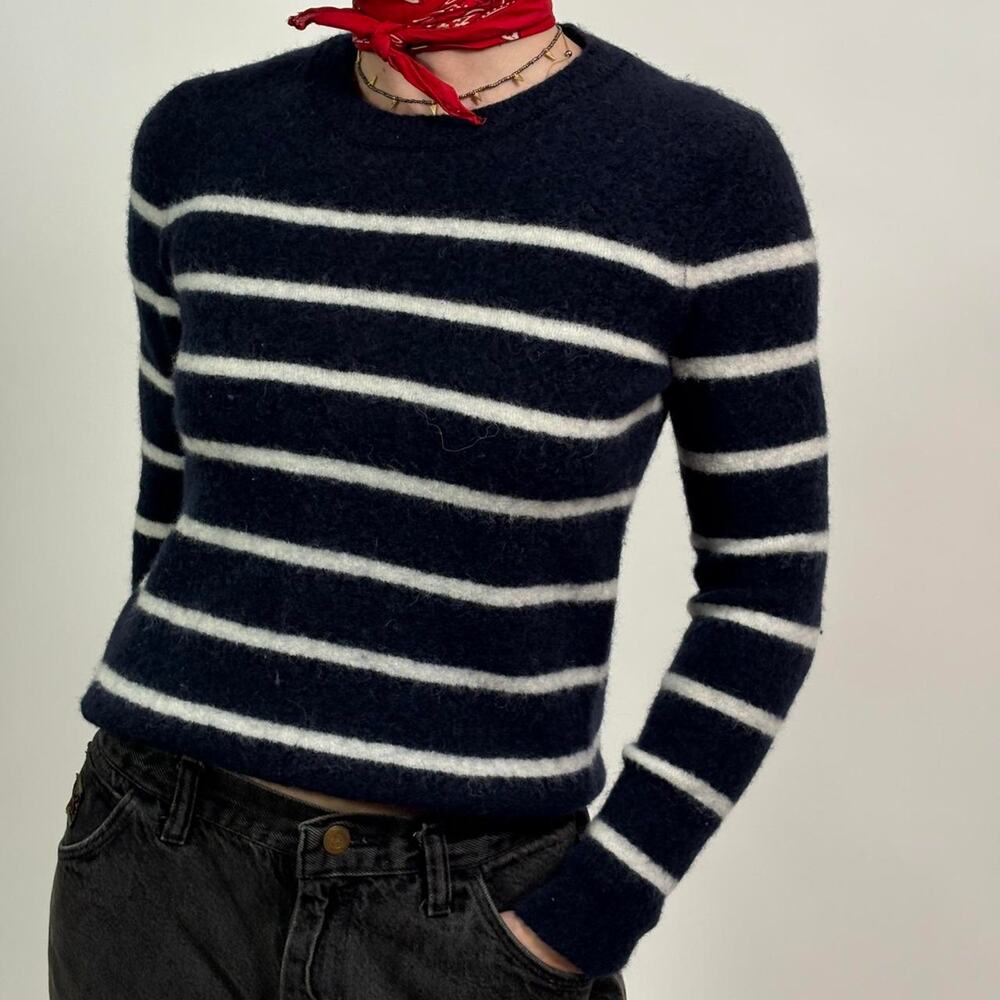 Vintage Navy & White Wool Blend Sweater | Banana Republic | Size Small